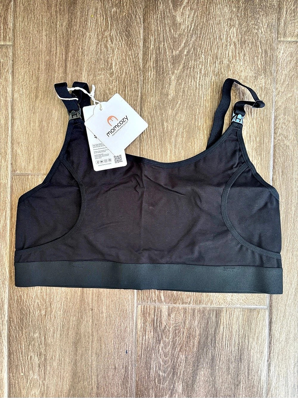 momcozy Adjustable Nursing Bra New Black Size Large Baby Feeding Infant